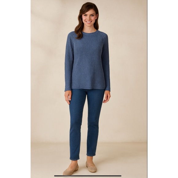 J MCLAUGHLIN NAPEAGUE LINEN BLD SWEATER LOOSE KNIT CREWNECK BREATHABLE CHIC M - Picture 1 of 10